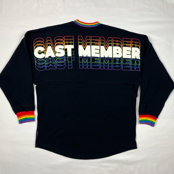 Walt Disney Spirit Jersey Long Sleeve Shirt Small Rainbow Pride Cast Member A1 - Picture 2 of 7